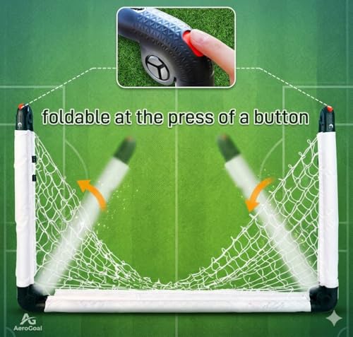 Small Soccer Goals for Kids, Foldable Mini Soccer Goal Set with Portable Soccer Net for Kids, Kid Soccer Goal for Indoor Outdoor Backyard Play, Soccer Toy Gift for Children - size: Elite Yellow: 23.62×17.71×17.71 inch in goal+ball