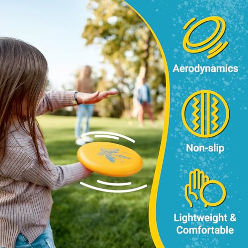 Frisbee Go Flying Disc, 9 Inch Lightweight Sports Disc for Beginners Outdoor Beach Backyard Lawn Park Camping Family Activity Game - 70g - color: V2