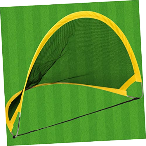 2 Pcs Foldable Soccer Goal Net Set with Inflator Mini Football and Iron Nails for Outdoor Training and Sports Play Portable Football Training Door for Boys
