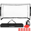 Storgem Soccer Goal,Soccer Net,Soccer Goals for Backyard,with Bow Frame,Collapsible Metal Base and 15 Training Cones - style: 6x4Ft
