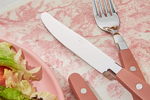 ANNOVA Silverware Set, Retro/Rivet Colorful Stainless Steel Tableware Kitchen Flatware Set Utensils, Includes Dinner Knives, Forks, Spoons, Salad Forks & Dessert Spoons (Brown, 20 Pieces) - color: Brown, size: 20 Pieces