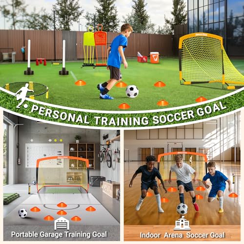 Dimples Excel Soccer Goals Kids Net for Backyard 7x5, 5x3.6, 4x3, 3x2.2 FT - style: 5x3.6 FT, 1 Pack