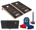 Tailgating Pros Cornhole Boards - 4'x2' Regulation Boards w/Carrying Case, Score Keeper, & Set of 8 Corn Filled Bags w/Tote - size: 4'x2' Boards w/ LED Ring Lights, style: Drinking Game