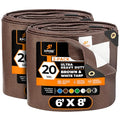 Xpose Safety 6' x 8' Ultra Heavy Duty Tarp (2-Pack) - 20 Mil Waterproof Tarps for Camping, Outdoor Adventures & Tent Cover, UV Protection, Reinforced Corners, All-Weather Durability - size: 6' X 8' (2 Pack)