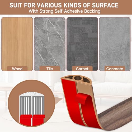 Floor Cord Cover Self Adhesive Cord Hider Floor Extension Cord Covers for Floor Power Cord Protector Cable Management Prevent Cable Trips Cable Cavity 0.32" W x 0.32" H (Smoked Brown Wood, 3.3Ft) - color: Smoked Brown Wood, size: 0.79" x 3.3'