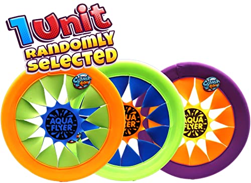 JA-RU Soft & Safe Frisbee Throwing Disc Splash Fun Aqua Flyer 12" (1 Disc Assorted) Flying Discs for Kids & Adult Girl & Boy Toys. Fidget Party Favors Outdoor Family Game Easy & Professional. 1031-1
