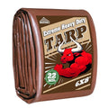 6x8 FT Tarp 22 mil Extreme Heavy Duty Waterproof tarps,Brown&Beige Multipurpose Outdoor Tarpaulin Tear-Proof&UV-Resistant,for Canopy,Camping,Roof,Trailer, Etc - size: 6×8