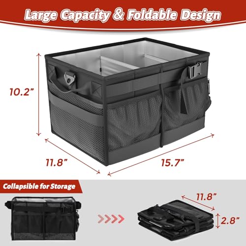 Lorbro Grill Caddy, BBQ Caddy with Paper Towel Holder, Utensil Caddy with Condiment Pocket, Collapsible Picnic Basket Camping Gear Must Haves for Outdoor, Gift, Grilling Tool, Barbecue, RV, Black - style: Black