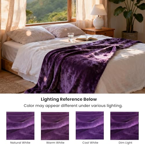 gogobunny Waterproof Blanket for Dogs and Cats, Reversible Flannel Double-Sided Furniture Protector for Couch Sofa Bed Against Spills & Pet Fur (50" x 60", Dark Purple/Light Purple) - color: Dark Purple/Light Purple, size: 50" x 60"