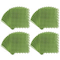 FAHKNS 50 PCS Interlocking Drainage Tiles, 12"x12"Anti Slip Interlocking Drain Mat, TPE Interlocking Floor Tiles for Showers, Toilets, Swimming Pools, Terraces, Drain, Pet Areas (Green) - color: Green