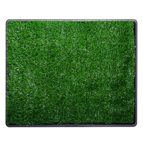 Portable Dog Grass Pet Loo, Indoor Outdoor Portable Potty Artificial Grass Patch Bathroom Mat with Washable Pee Pad and Full System Trays Home Training Toilet Pad for All Dogs Use