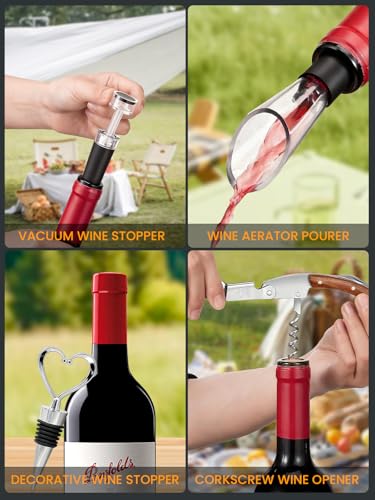 Wine Cooler Bag Gift Set with 2 Tumblers, Insulated Portable Wine Carrier Holds 2 Bottles, Perfect for Outdoor Use, Ideal Easter Birthday Anniversary Gift for Women & Men Wine Lovers