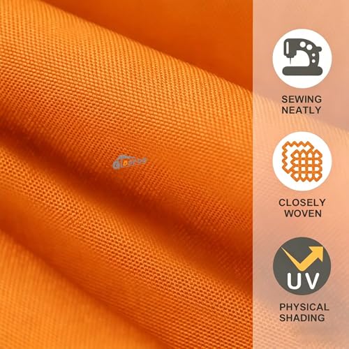 10ft Patio Umbrella Replacement Canopy 8 Ribs, Waterproof & Fade Resistant Market Umbrella Cover, Thickened Polyester Fabric for Backyard, Garden and Pool (Canopy Only) (Orange) - color: Orange