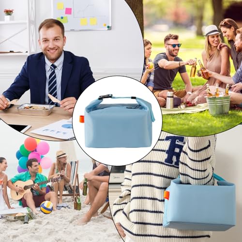 YUDANSI Fashion Lunch Bags for Men Women- Reusable Insulated Leakproof Lunch Box Tote Bag, Cool Bags for Adults,Thermal Cooler Bag for Work Picnic Travel -8L (Blue) - color: Blue