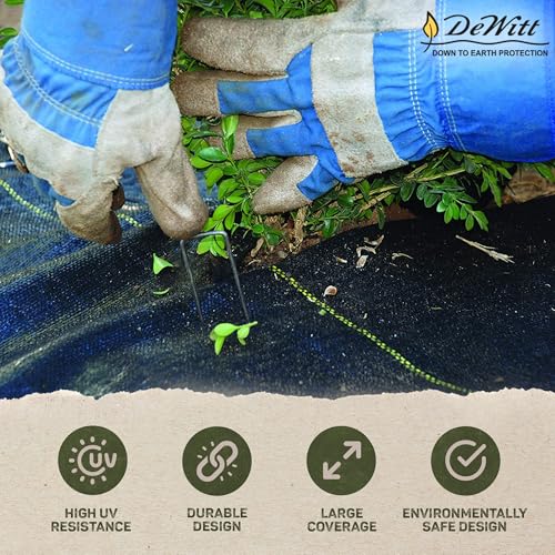 Dewitt 3-Pack Pro-5 Weed Barrier Fabric 5 oz, 6 x 250 Feet – Heavy-Duty Woven Landscape Ground Cover Mat for Raised Garden Bed, Greenhouse Gardening, Outdoor Landscaping, and Commercial Planting - size: 6 Pack, style: 5' x 250'