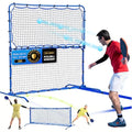 Pickleball Rebounder Net with Kitchen Lines System for Solo Training Equipment, 7.9FT or 6FT 2in1 Mini Pickleball Practice Net Portable Trainer for Driveway Backyard Garage, Easy Setup & Storage - size: 6FT Pickleball Net