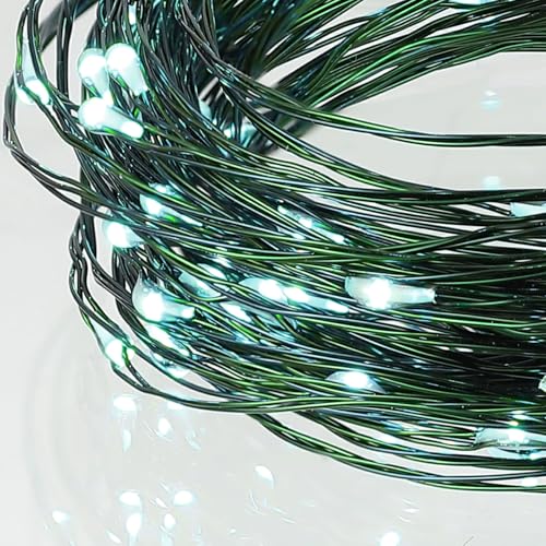 Remagr Fairy String Lights Battery Operated Green Wire LED Waterproof String Lights with Remote 8 Modes for Winter Tree Patio Garden Backyard Home Indoor Outdoor(33ft,Cold White,4 Pack) - color: Cold White, size: 33ft