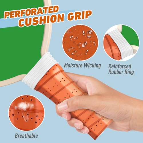 Pickleball Paddles Set of 4, USAPA Approved Premium Wood Pickleball Set with 4 Pickleball Balls and 1 Carry Bag Pickleball Rackets with Ergonomic Cushion Grip for Women Youth
