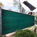 Royal Shade 4' x 10' Green Fence Privacy Screen Windscreen Cover Netting Mesh Fabric Cloth - Cable Zip Ties Included (We Make Custom Size) - color: Green, size: 0 4' x 1 0'