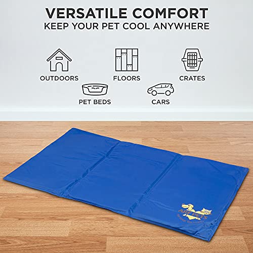 Arf Pets Dog Self Cooling Mat Pad for Kennels, Crates and Beds, Non-Toxic, Durable Solid Cooling Gel Material. No Refrigeration or Electricity Needed, Small 16" x 20" - size: Small