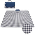 Wind Tour Waterproof Picnic Blanket with Carry Strap - Foldable Sandproof Outdoor Mat for Camping, Beach, Park - 59" x 71",Grey Grid (Single Mat) - color: 59” X 71“,grey Grid (Single Mat)