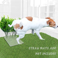 8Pcs Fake Grass Plants Pee Post for Dogs to Pee on, Guiding Male Dogs to Urine and Preventing Urine from Splashing Everywhere,Easy to Install and Clean(Eucalyptus Grass) - color: Eucalyptus Grass
