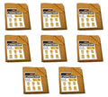 Mytee Products (8 Pack) 6' x 8' Tan Canvas Tarp 12oz Heavy Duty Water Resistant - color: Tan (8 Pcs), size: 6' x 8'