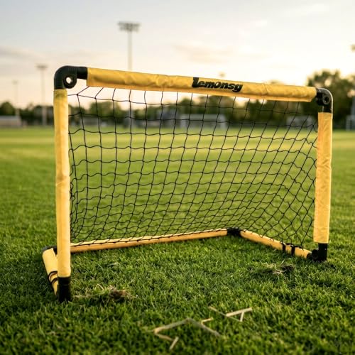 Small Soccer Goals for Kids, Foldable Mini Soccer Goal Set with Portable Soccer Net for Kids, Kid Soccer Goal for Indoor Outdoor Backyard Play, Soccer Toy Gift for Children - size: Elite Yellow: 23.62×17.71×17.71 inch in goal