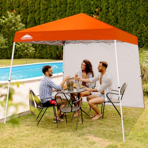 EAGLE PEAK Sunwall/Sidewall for 10x10 Slant Leg Canopy Only, 1 Sidewall, Orange - color: Orange