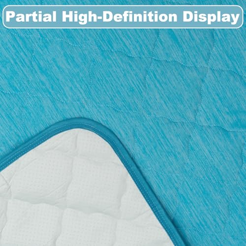 Dog Cooling Mat for Summer: Outdoor Dog Cooling Pad, Washable Cooling Mat for Dogs, Cooling Dog Bed for Kennel, Waterproof Pet Cooling Mat, Blue Pet Blanket Medium Dogs