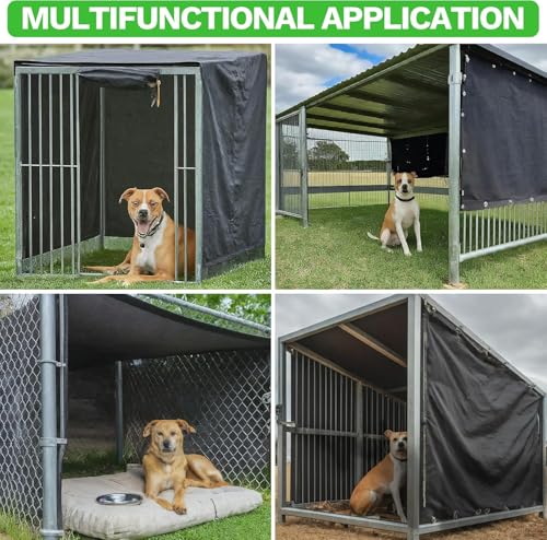 ColourTree 7' x 12' Brown Custom Size Shade Cloth with Grommets - 90% Sunblock, Durable Mesh Fabric Tarp for Dog Kennel Cover, Fence Privacy Screen, Greenhouse, Chicken Coop & Pet Playpen.
