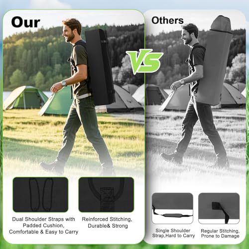VTOY Portable Camping Chair with Canopy - Folding Chair with Canopy, Durable 600D Oxford Canopy Chair for Camping, Beach, Picnics, Fishing & Sports - color: 1pack Black
