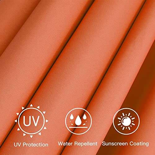 Sunnyglade 7.5ft Patio Umbrella Replacement Canopy Market Umbrella Top Outdoor Umbrella Canopy with 6 Ribs - color: Orange