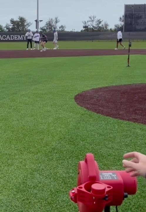 Heater Sports Base Hit Adjustable Real Baseball Pitching Machine – 45 MPH Pitching Speed, Includes Automatic Ball Feeder | Perfect for Hitting and Fielding Training for All Skill Levels