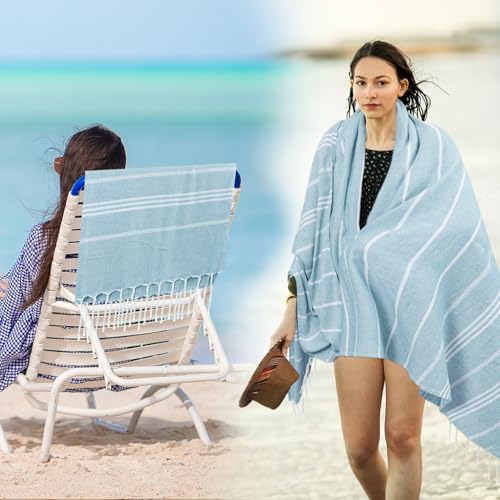 YSYJ Oversized Turkish Beach Towel Giant XXL Beach Towel Quick Dry Sand Free Extra Large Turkish Lightweight XL Beach Blanket for Travel Blue - color: Blue, size: 72"x72"- 1 Pack