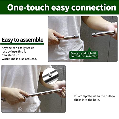 SANLIKE Tent Pole Telescopic Adjustable tarp Poles for Camping Canopy Awning Shelter Backpacking Hiking -(Adjustable Length - Steel) - color: Adjustable Length - Steel thickness 0.4mm