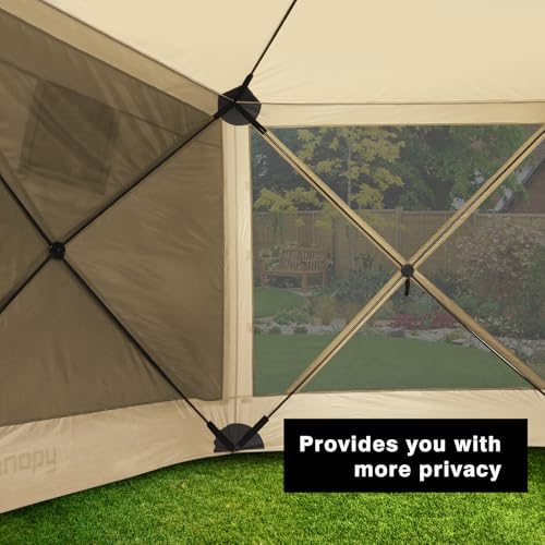 MASTERCANOPY Wind Screen Side Panel with Window for 12x12 Escape Screen Shelter Canopy Tent - Weatherproof, UV Resistant Sun Shade Attachment Accessory (Beige, 1 Pack) - color: Beige, size: 12x12
