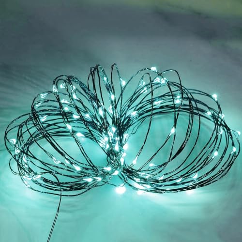 Remagr Fairy String Lights Battery Operated Green Wire LED Waterproof String Lights with Remote 8 Modes for Winter Tree Patio Garden Backyard Home Indoor Outdoor(33ft,Cold White,4 Pack) - color: Cold White, size: 33ft