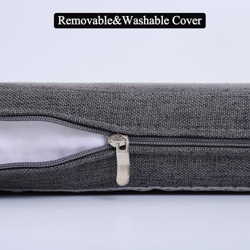 Custom Long Dining Bench Cushion for Indoor Furniture Non-Slip Rectangle Window Seat Cushions 60 x14 Inch, Gray - color: Gray, size: 60″x14″
