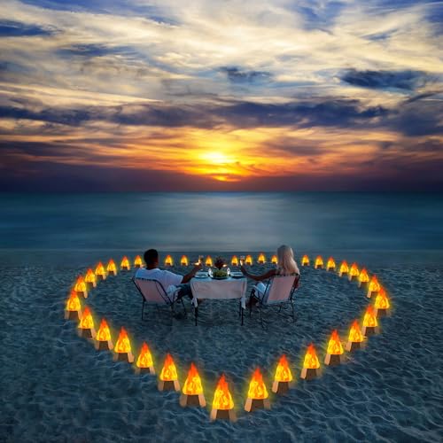 Ollcuz Night Lights, Multi-Purpose Fake Fire Lamp, USB Rechargeable Flickering Flame, 3-Mode LED Flame Light for Kids Children Bedroom Party Bar Outdoor Camping Yard Holiday Decorations, 4 Pack - size: 4pcs
