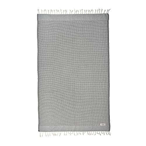 Beach Towel | Cotton Beach Towels, Easy to Carry, Sand Free, Highly Absorbent, Quick Dry, Turkish Towels for Travel Camping Bath Sauna Beach Gym Pool Yoga SPA by Lahammam, Akasya, Black - color: Black, size: Akasya