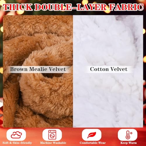 EXPAWLORER Dog Christmas Costume Winter Coat with Hat, Fleece Warm Elk Pet Cloak Cape Blanket with Antlers for Cold Weather, Thicken Dog Sweater Jacket Clothes for Small Medium Large Dogs Cats Brown M - color: Elk Brown, size: Medium