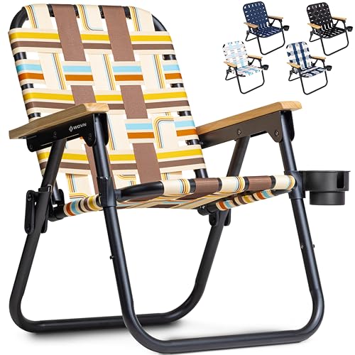 GoSports WOVN Beach Backpack Chair - 9 Styles Available - Premium Folding Camping Chair - color: Drifter