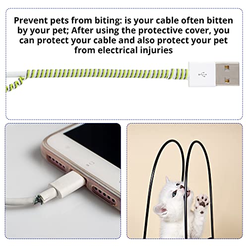 Frienda 10 Pcs Spiral Cord Protector Chargers Protector Pets No Chew Data Cable Protective Sleeve Headphone Charger Saver USB Cable Cover Wire Repair for Phone USB (Classic Colors) - color: Classic Colors