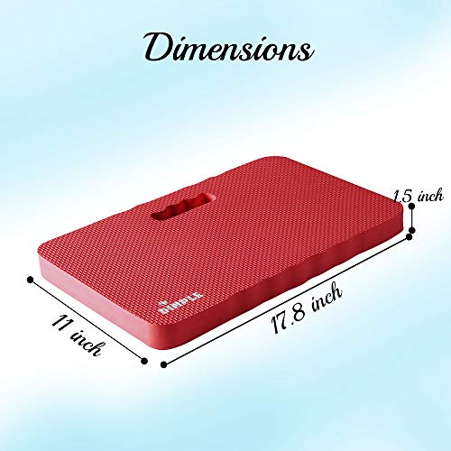 Dimple Kneeling Pad, High Density Thick Foam Comfort Kneeling Mats for Gardening, Yoga Exercise, Garden Cushions, Knee Pads Red - color: Red, size: Single