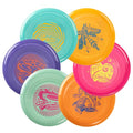 Frisbee Go Flying Disc, 9 Inch Lightweight Sports Disc for Beginners Outdoor Beach Backyard Lawn Park Camping Family Activity Game - 70g - color: V-6PACK