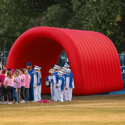23x10x10FT Quick Setup Inflatable Tunnel Arch - for Sports Games, Trade Shows & Promotions (Blower Included) - color: Red, size: 16.5FT