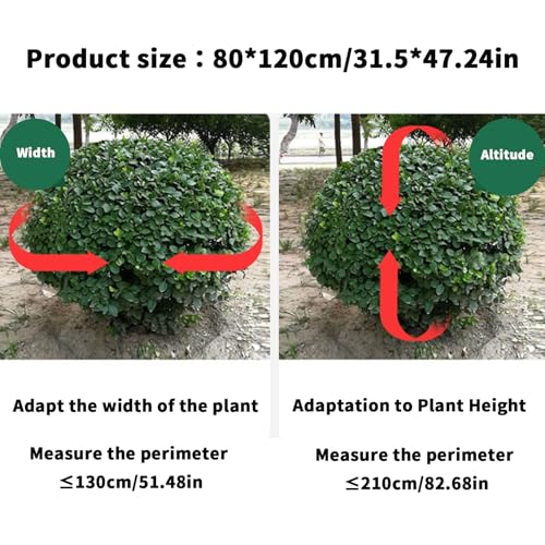 Heavy-Duty Plant Cover with Zipper, Frost Protection Windproof Waterproof Reusable Garden Blanket, Winter Plant Frost Protection Covers for Shrubs, Trees & Outdoor Plants