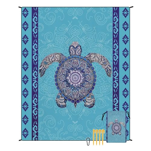 Large Beach Blanket Sandproof Waterproof 70.8" X 86.6"for Quick Drying Outdoor Picnic Mat for Beach - color: D08