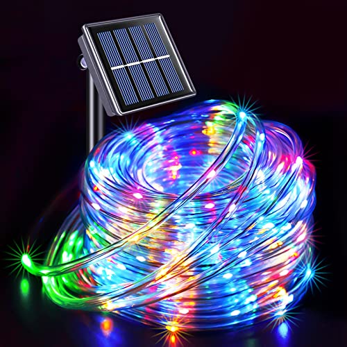JMEXSUSS Trampoline Accessories 200 LED Trampoline Lights, 66ft IP 65 Waterproof Solar String Lights Outdoor, 8 Modes Solar Rope Light for Garden Yard Ladder Slide Tent Camp(Multicolor) - color: Multicolor, size: 200 LED